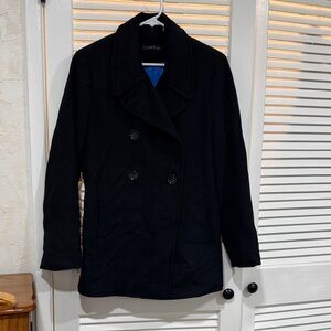 Calvin Klein Women's Elegant Black Peacoat